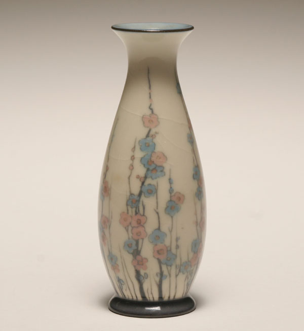 Rookwood jewel bud vase painted with