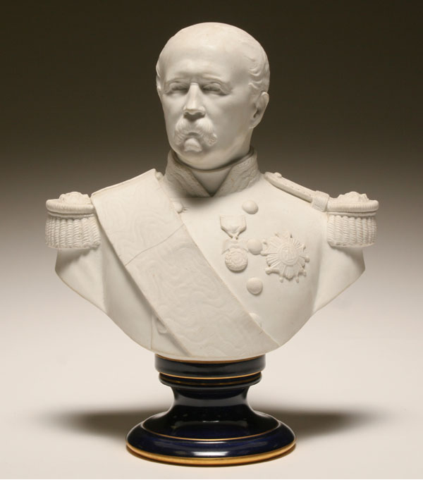 Sevres bisque bust of Marshal Patrice