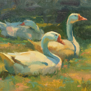 Kenn Backhaus American b 1951 Geese  30a9d5