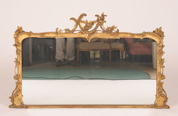 Large early 19th century gilt fireplace