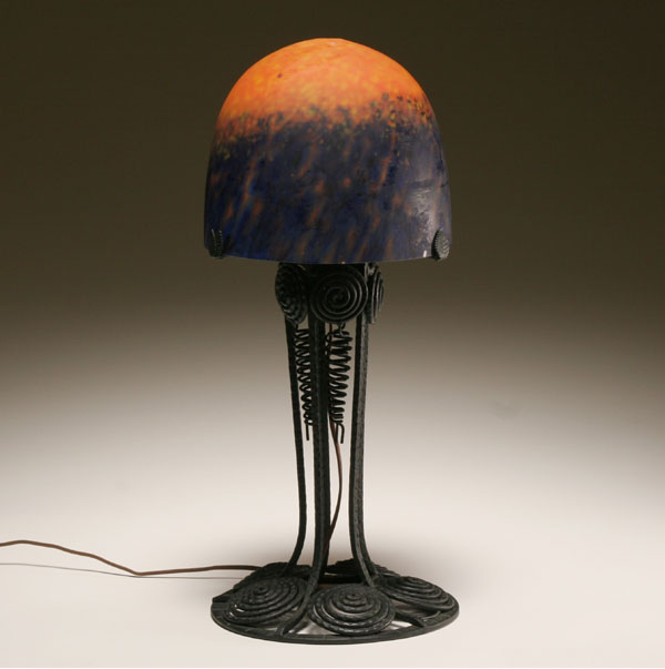 French Art Deco Luneville lamp with