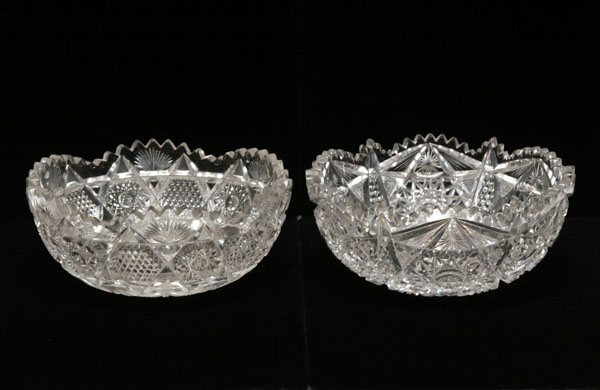 Two brilliant cut glass bowls  4de04