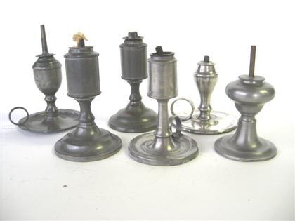 Six pewter sparking lamps james 4da44