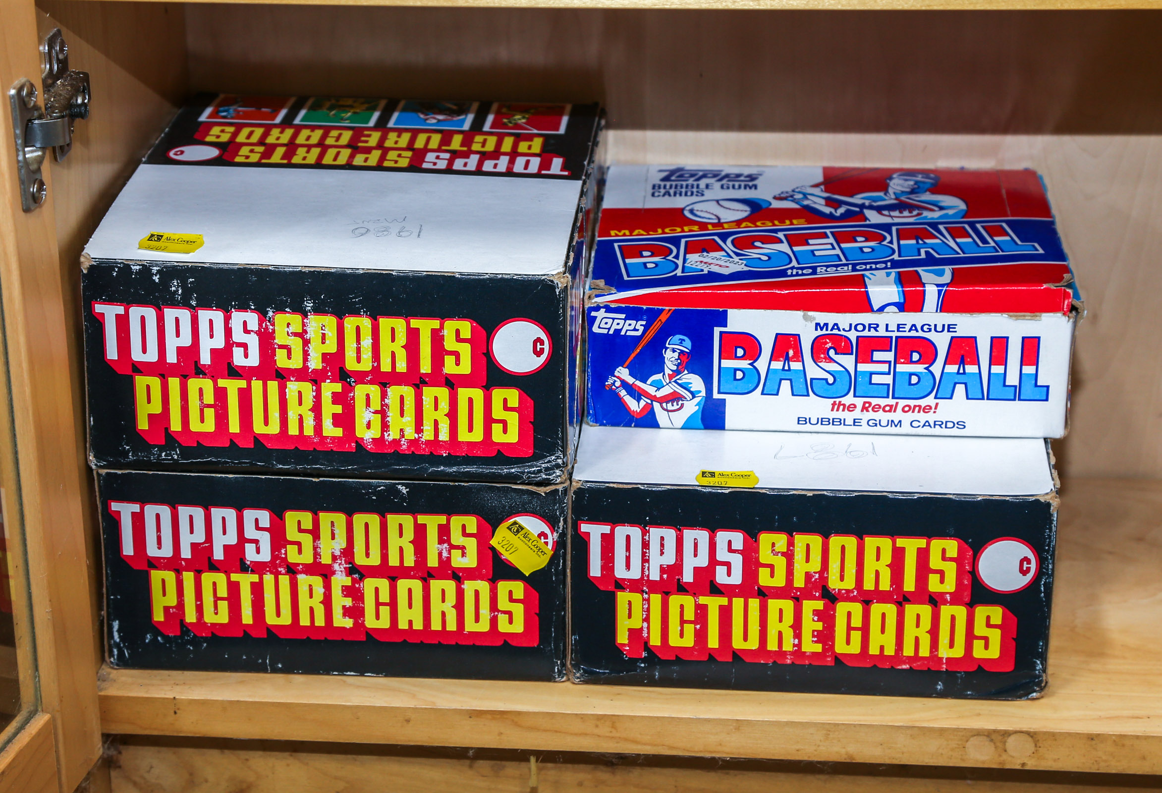 FOUR LARGE BOXES OF TOPPS BASEBALL 308913