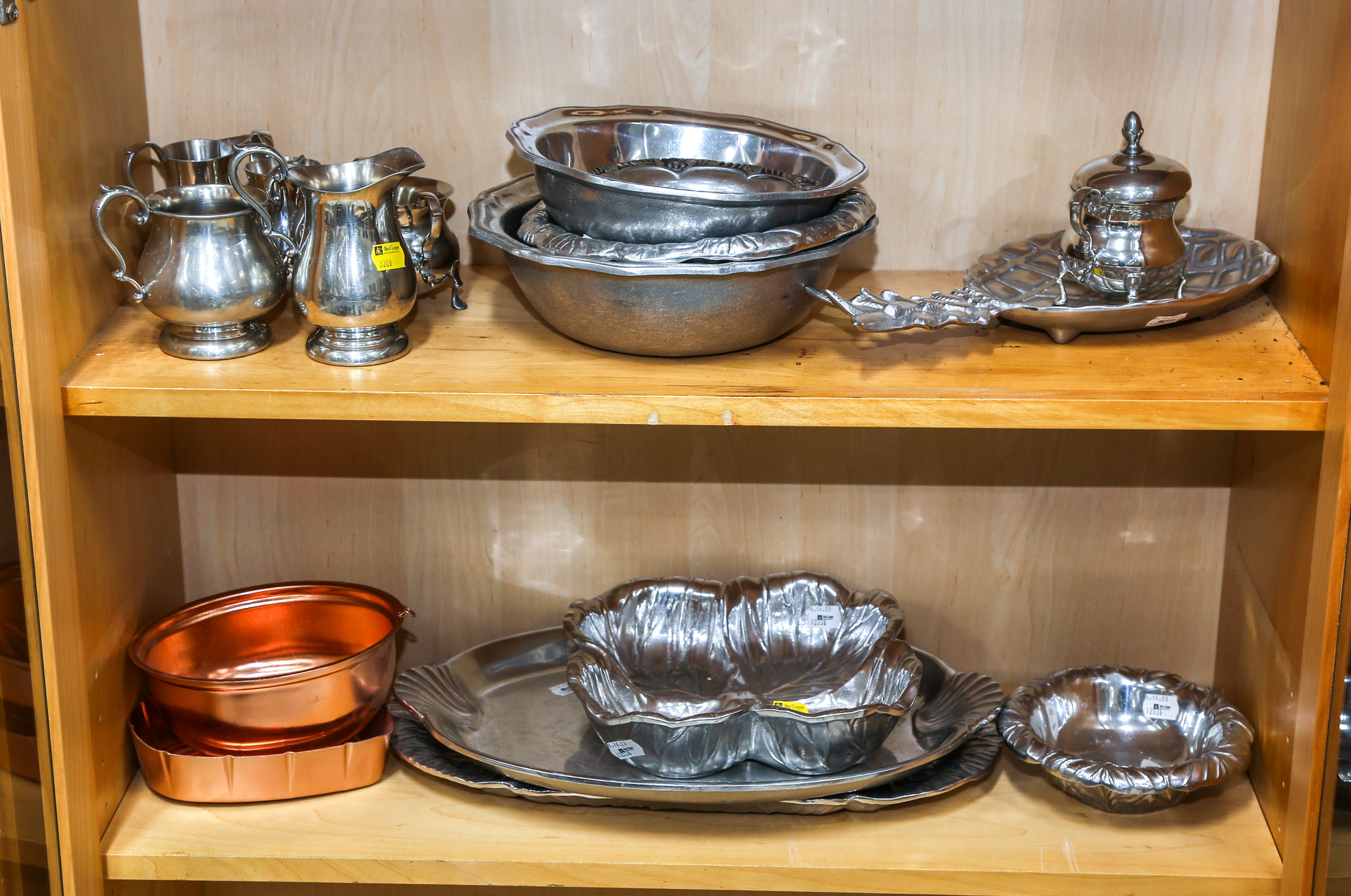 ASSORTMENT OF PEWTER TABLE WARE 308914