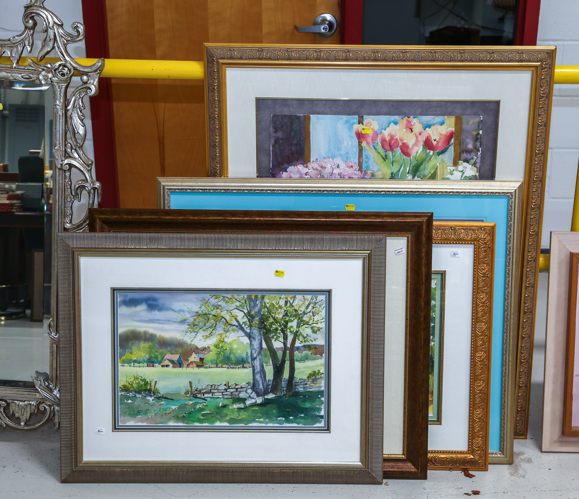 FIVE CONTEMPORARY FRAMED WATERCOLORS 308923
