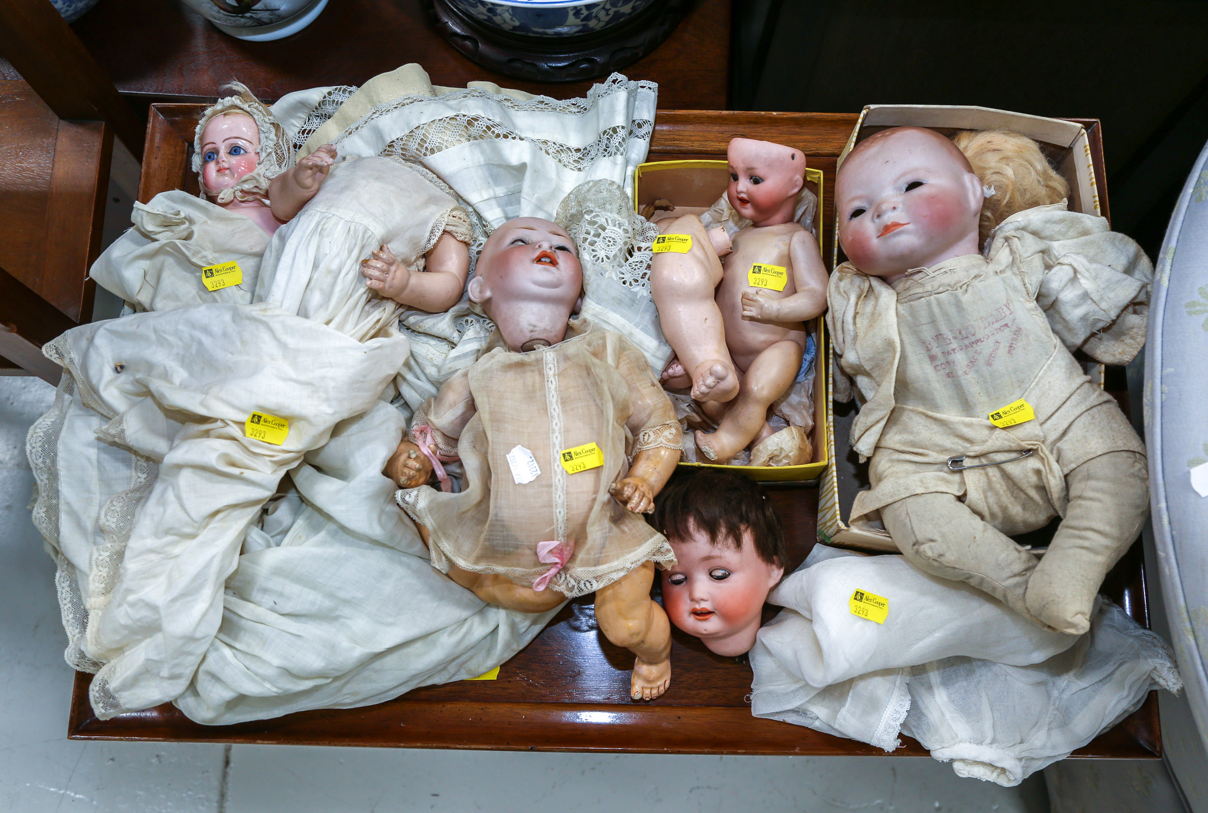 ASSORTMENT OF BISQUE & COMPOSITION DOLLS