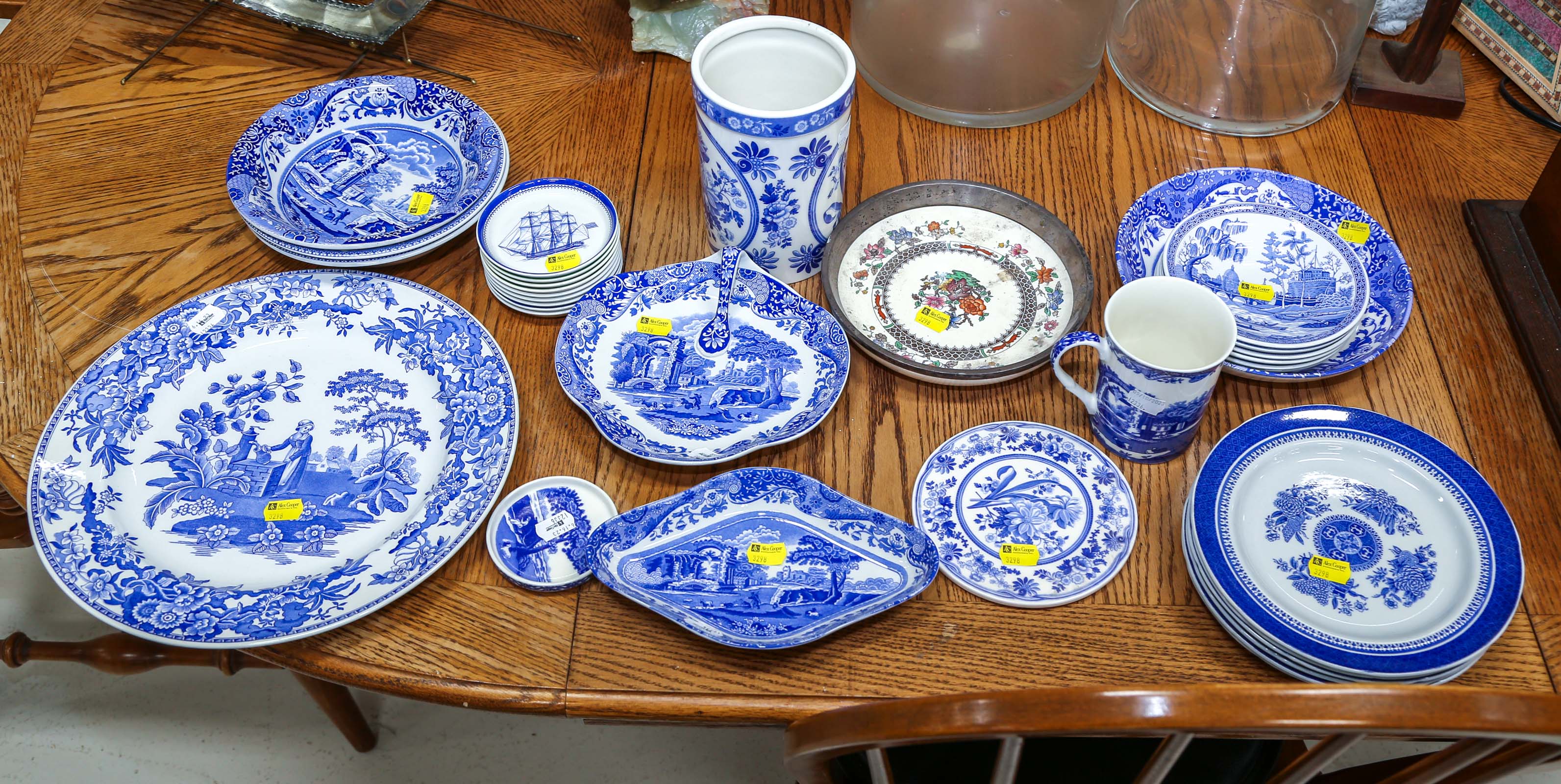 GROUP OF SPODE BLUE TRANSFER CHINA 30896d