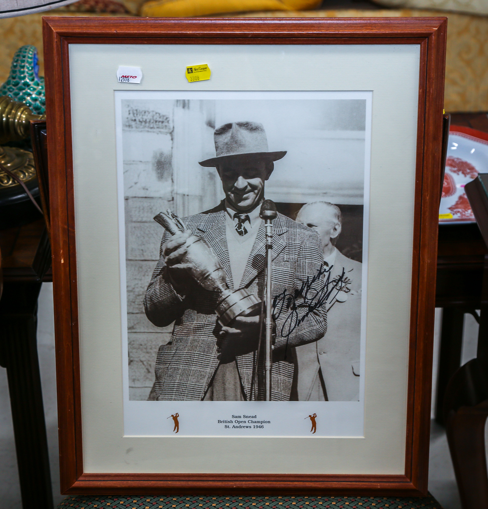 SAM SNEAD SIGNED PHOTOPRINT BRITISH 308977