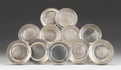 Two pewter plates    john watts,