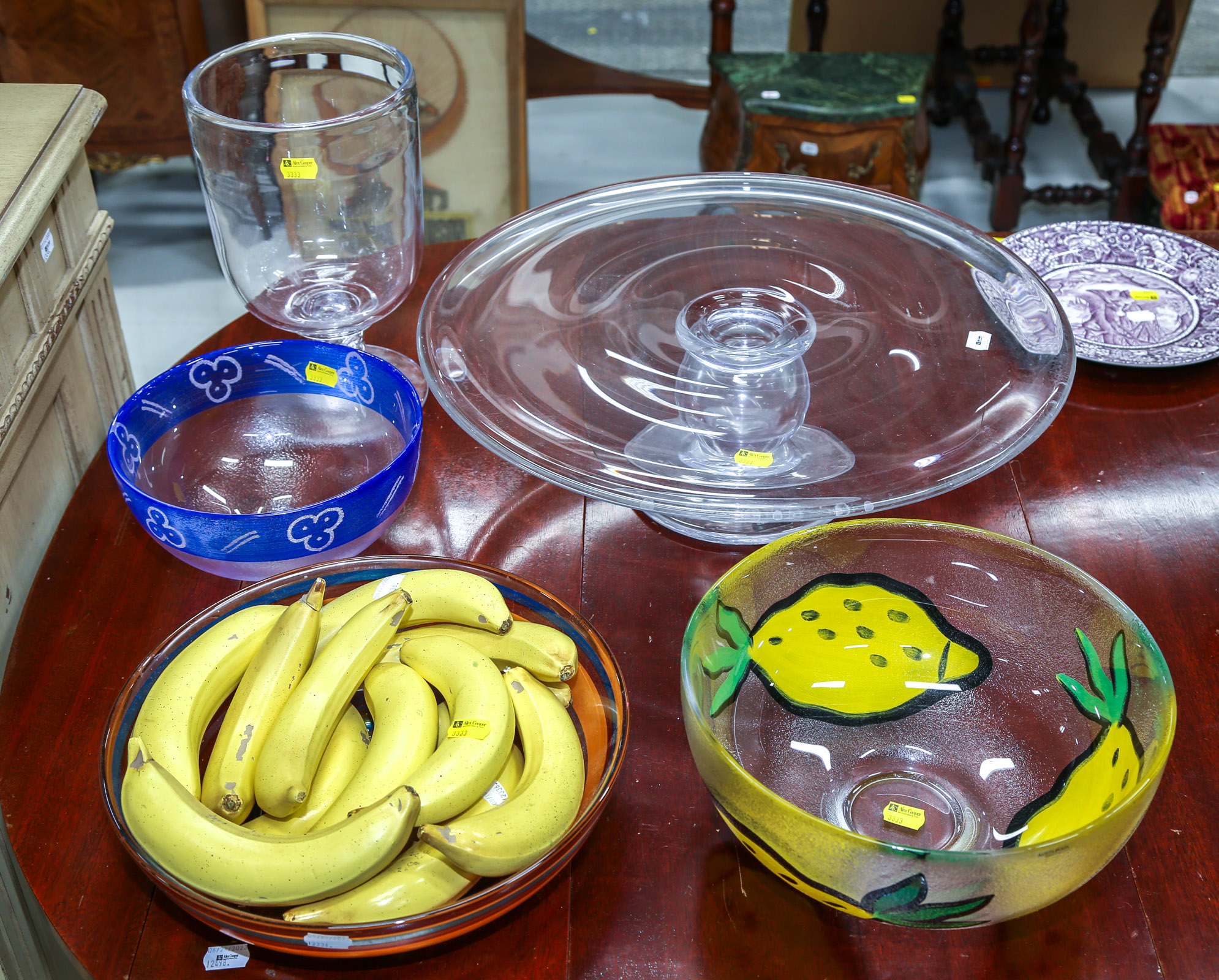 ASSORTMENT OF GLASS ITEMS Including