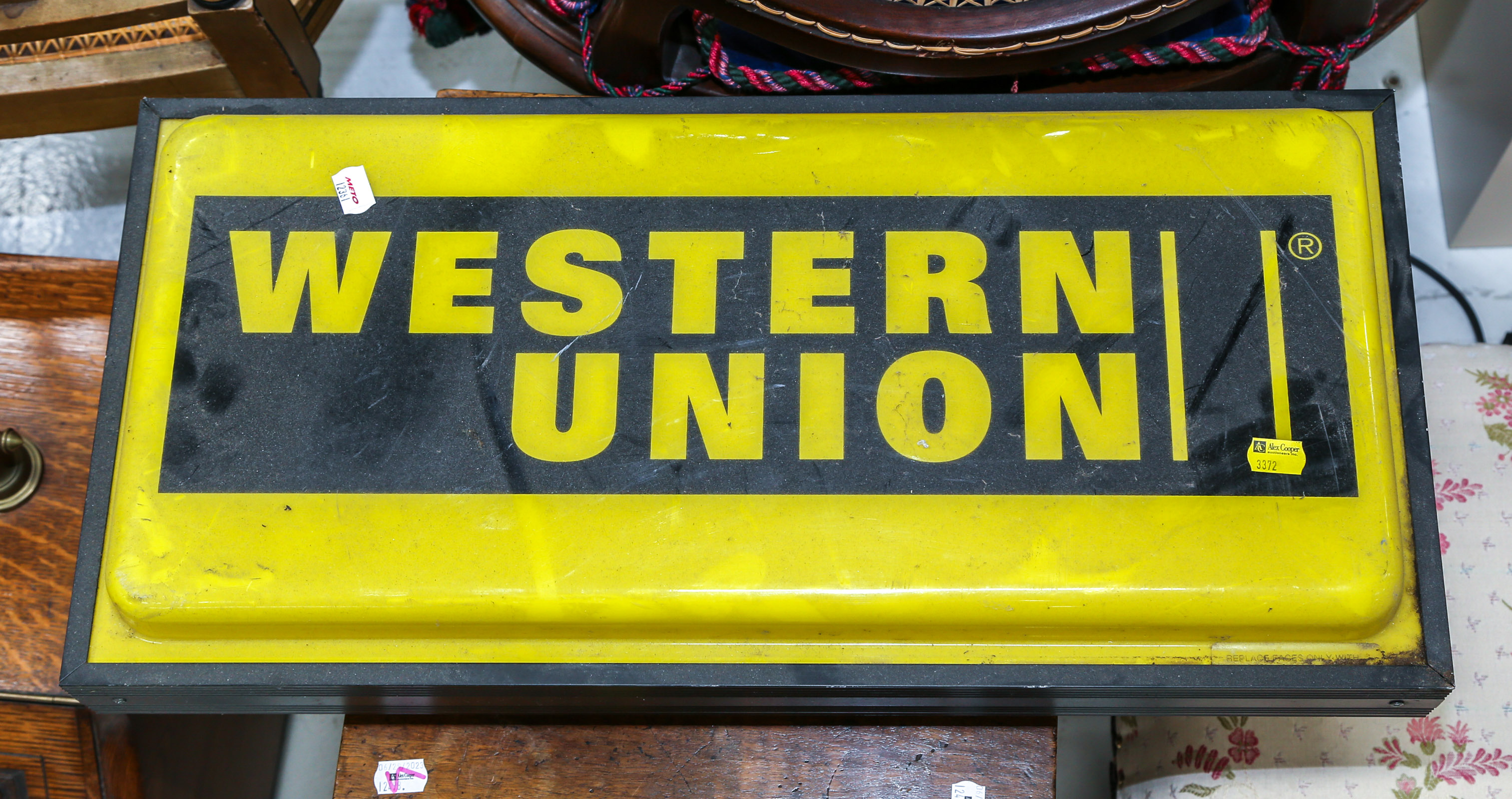 WESTERN UNION INDOOR ILLUMINATED SIGN