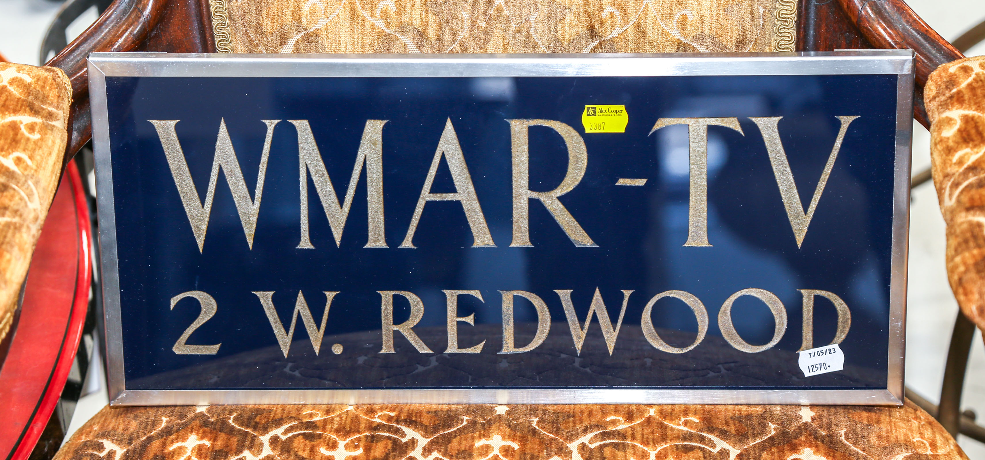 ORIGINAL WMARTV BUILDING SIGN Etched