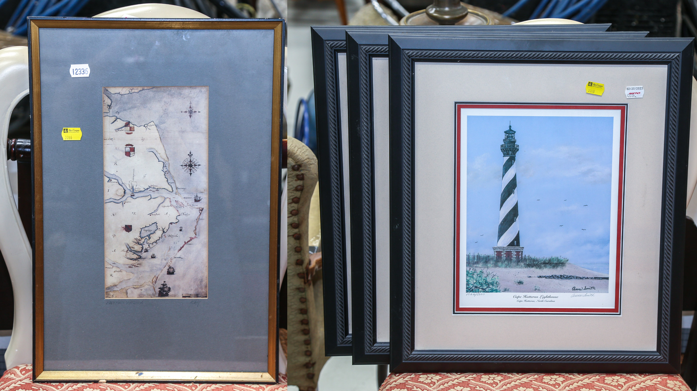 THREE ARTIST SIGNED FRAMED LIGHTHOUSE