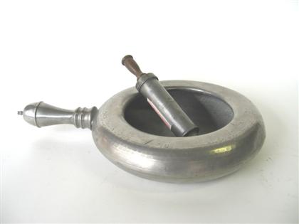 Pewter syringe and bedpan    france