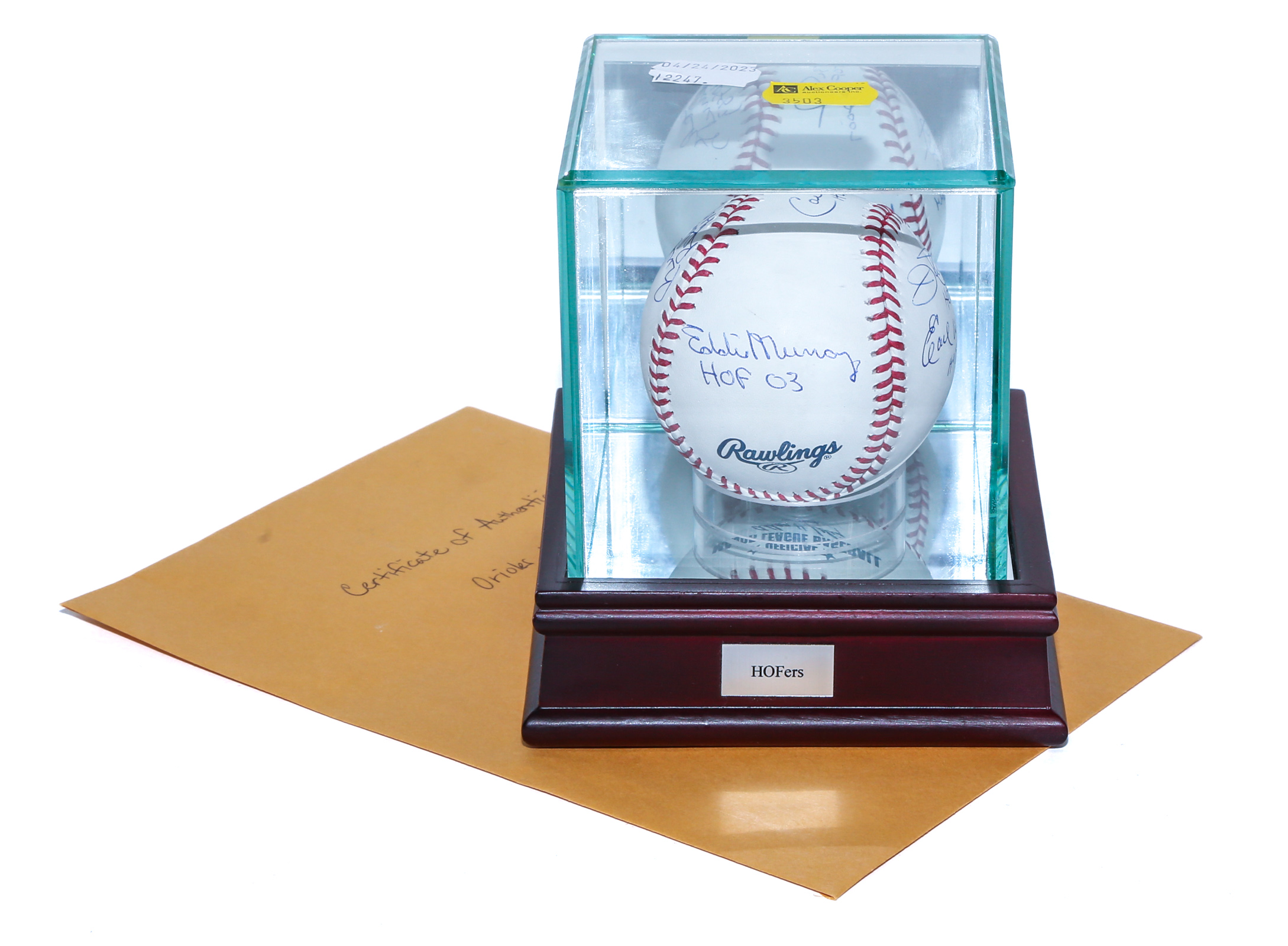 ORIOLES HALL OF FAME SIGNED BASEBALL 308a34