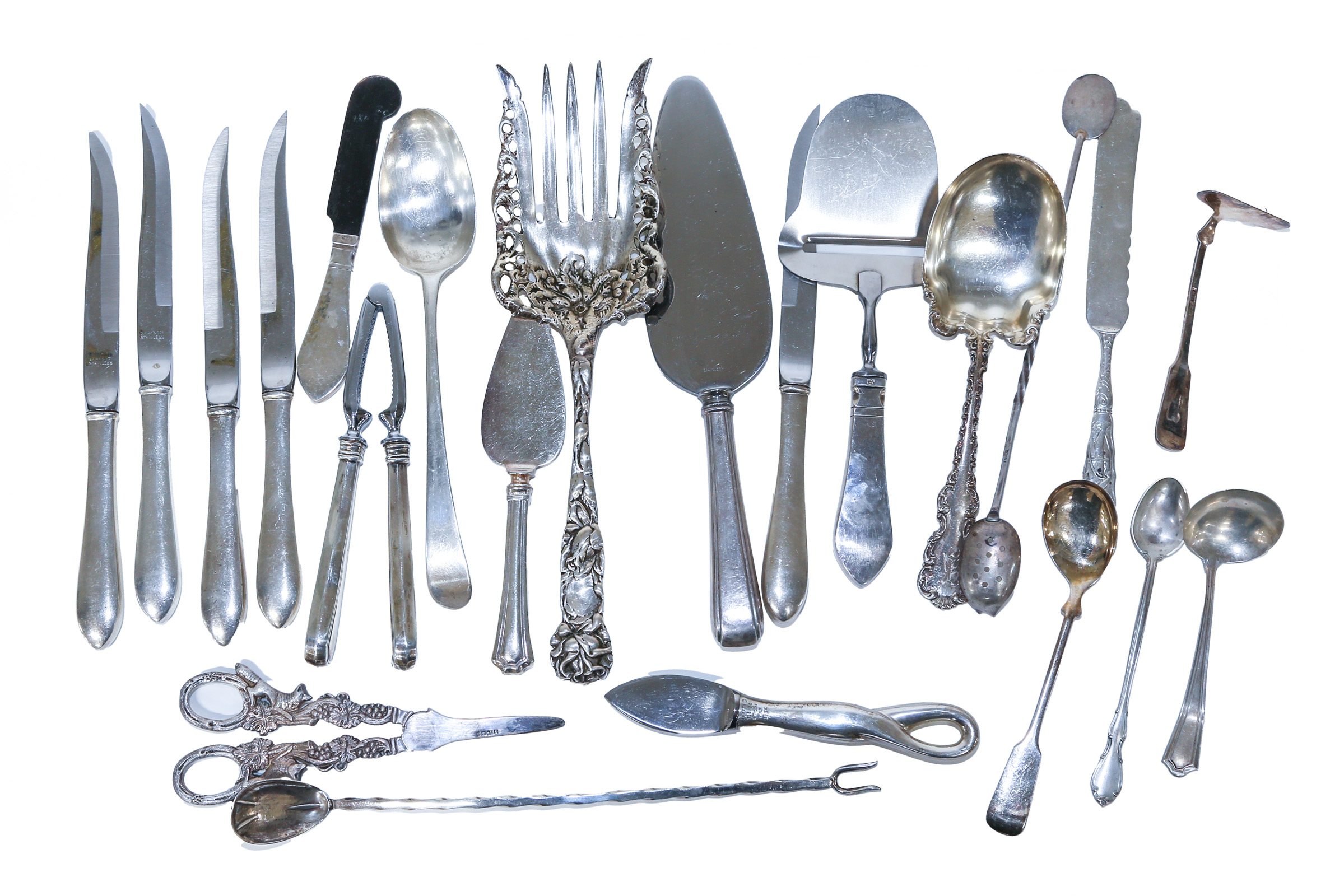 ASSORTED STERLING FLATWARE SERVING 308a3b