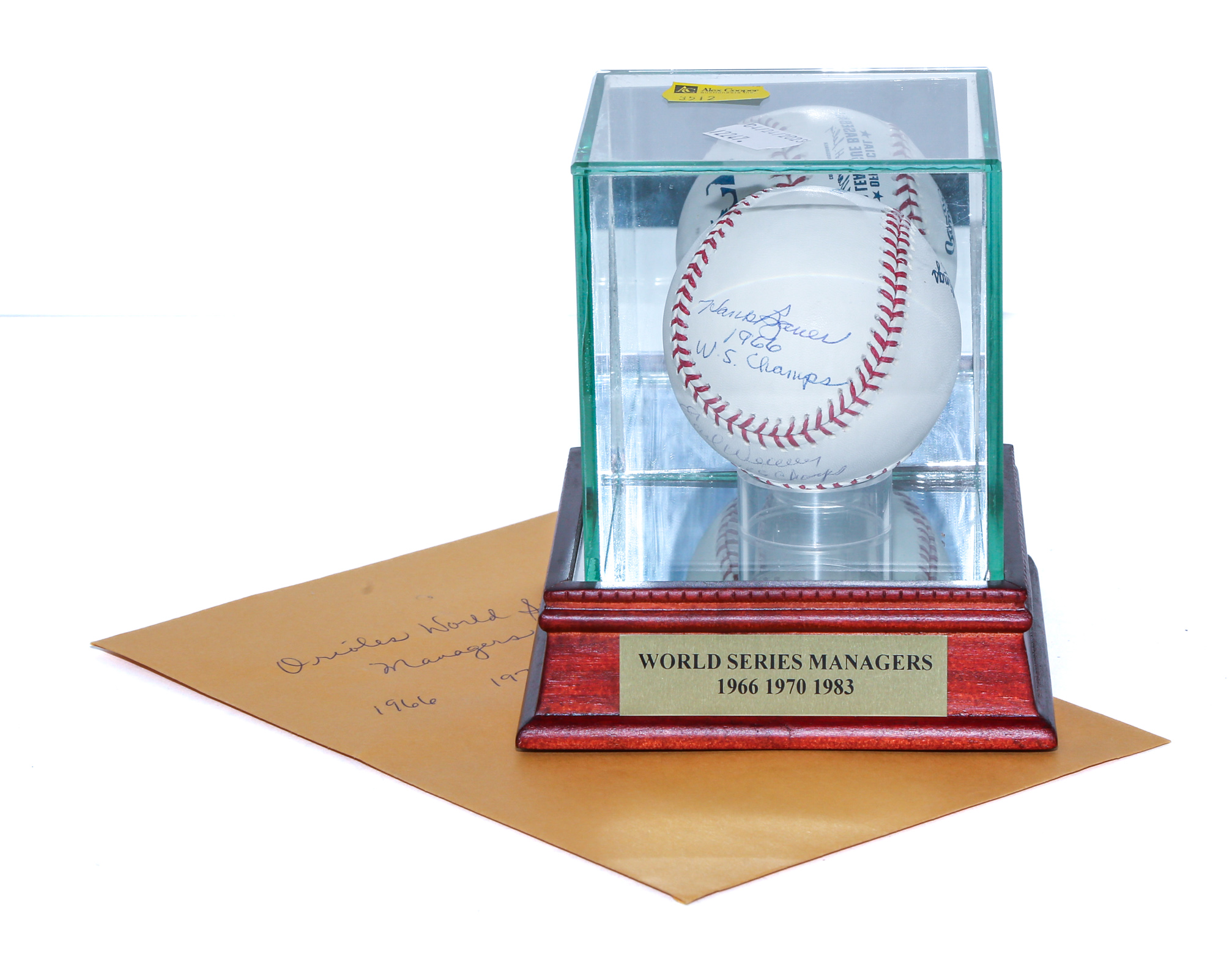 ORIOLES WORLD SERIES MANAGERS SIGNED 308a3d