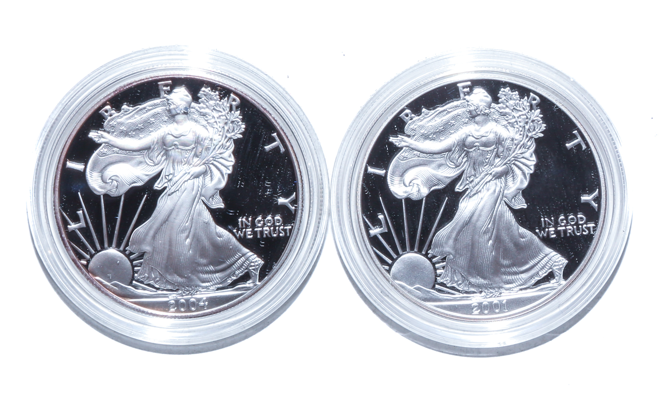 2001 2004 PROOF SILVER EAGLES 308a76