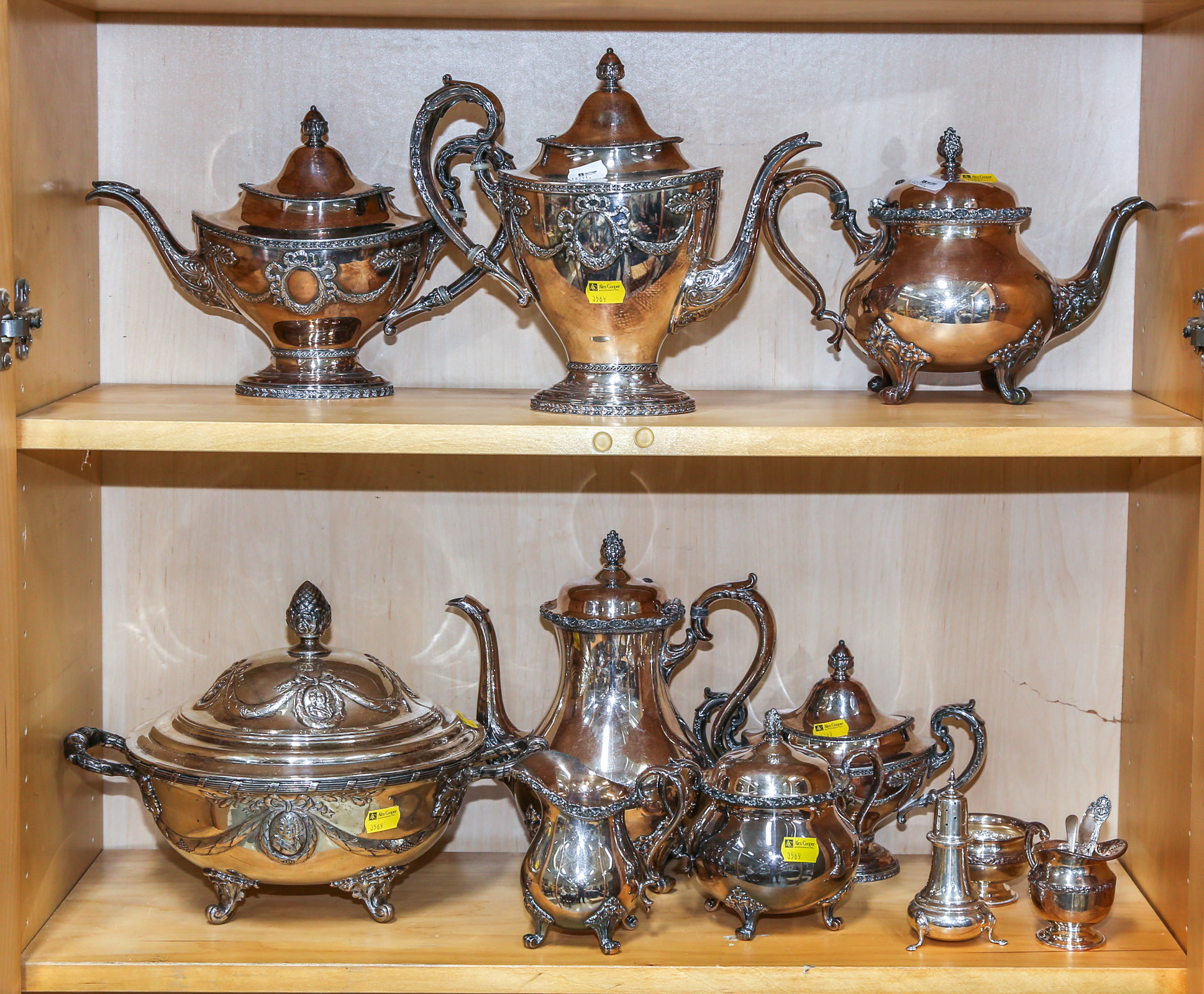 ASSORTED SILVER PLATED SERVING