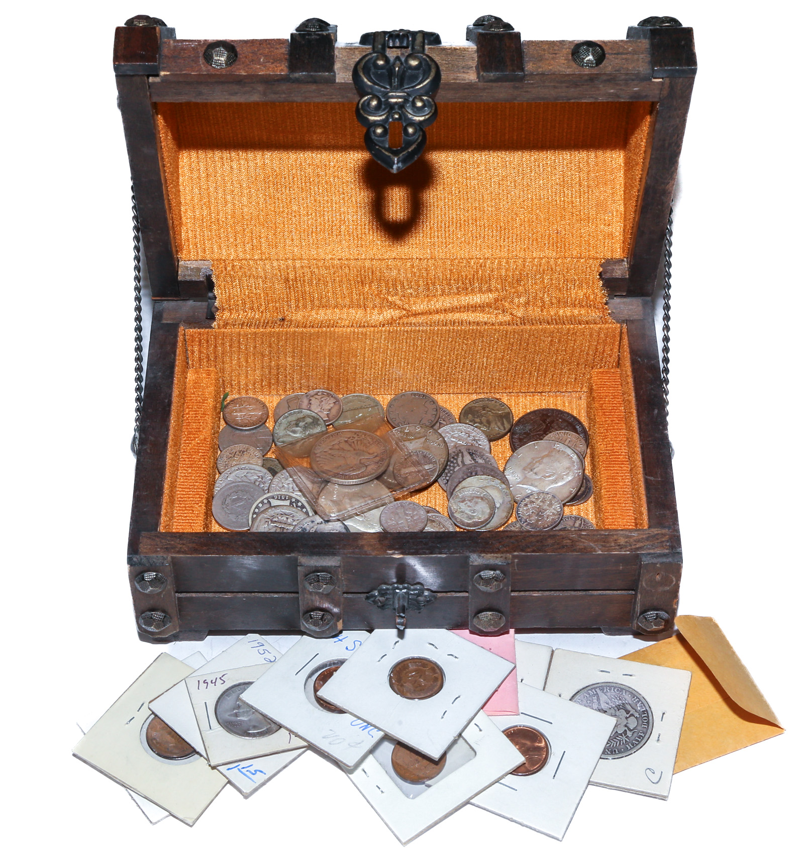 TREASURE CHEST OF COINS All contained 308a9b