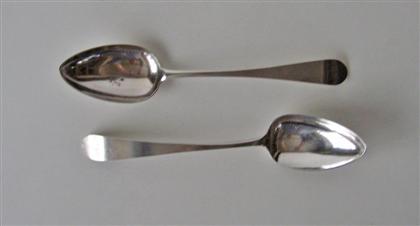 Pair of silver tablespoons    joseph