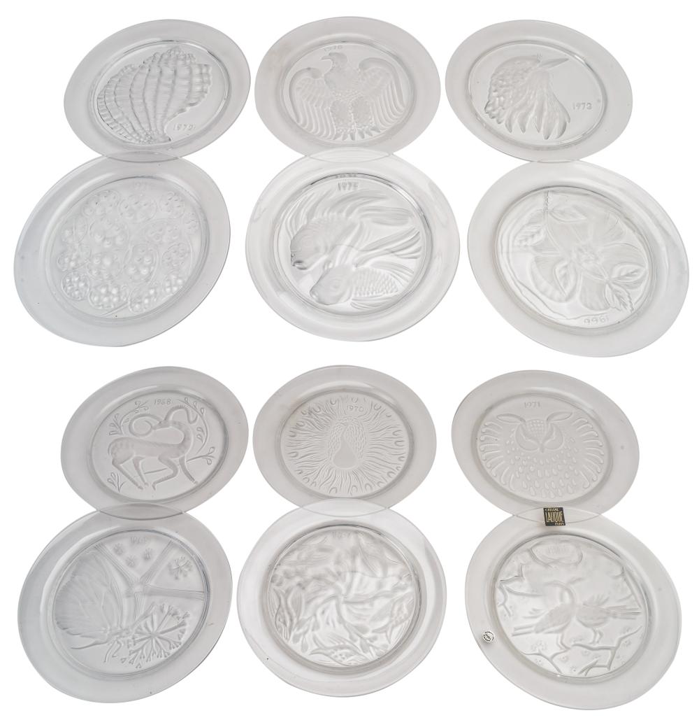 COLLECTION OF LALIQUE CRYSTAL PLATESCollection 308b92