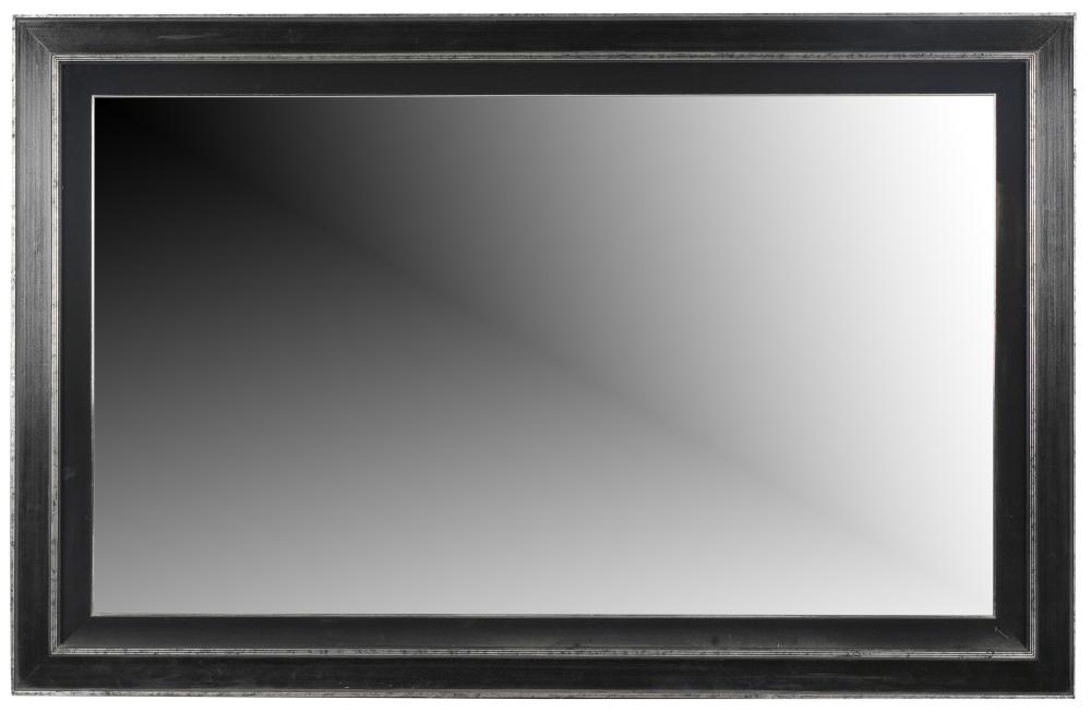 LARGE BLACK PAINTED FLOOR MIRRORLarge