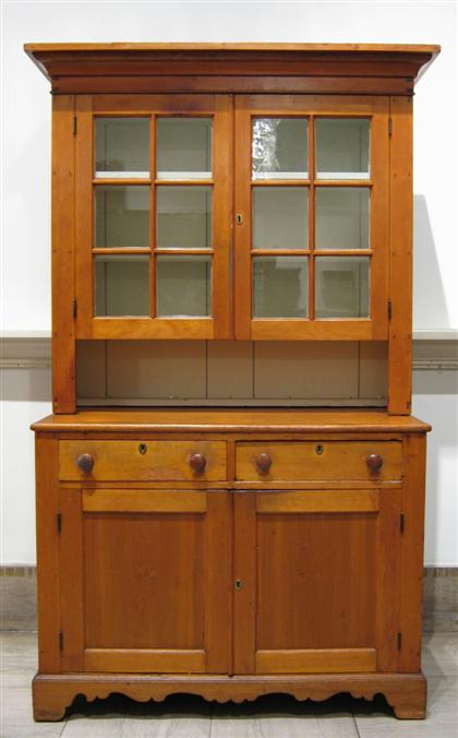 Pine stepback cupboard 19th 4dad6