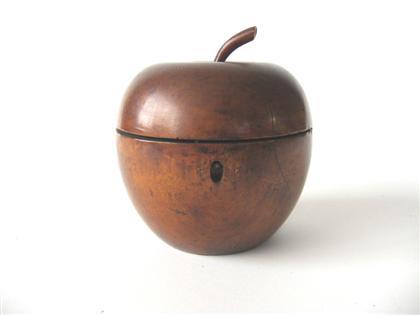 Apple form tea caddy    19th century