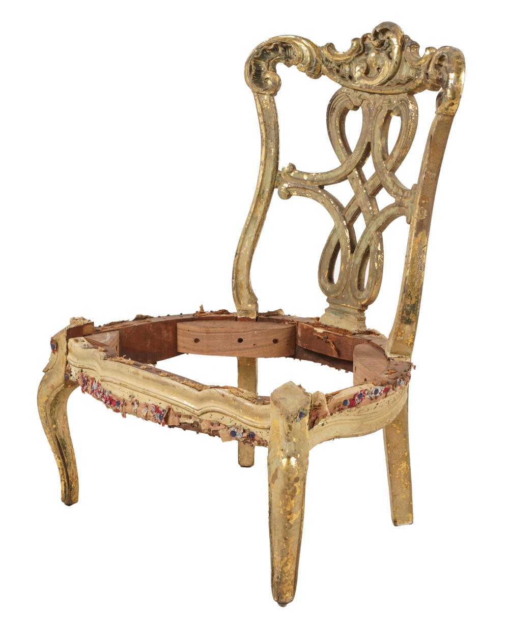 ITALIAN ROCOCO STYLE GILTWOOD CHAIR 308ca0