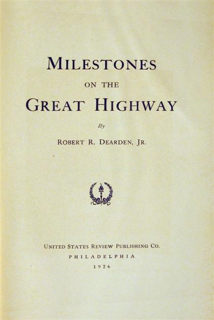 1 vol Dearden Robert R Milestones 4daec