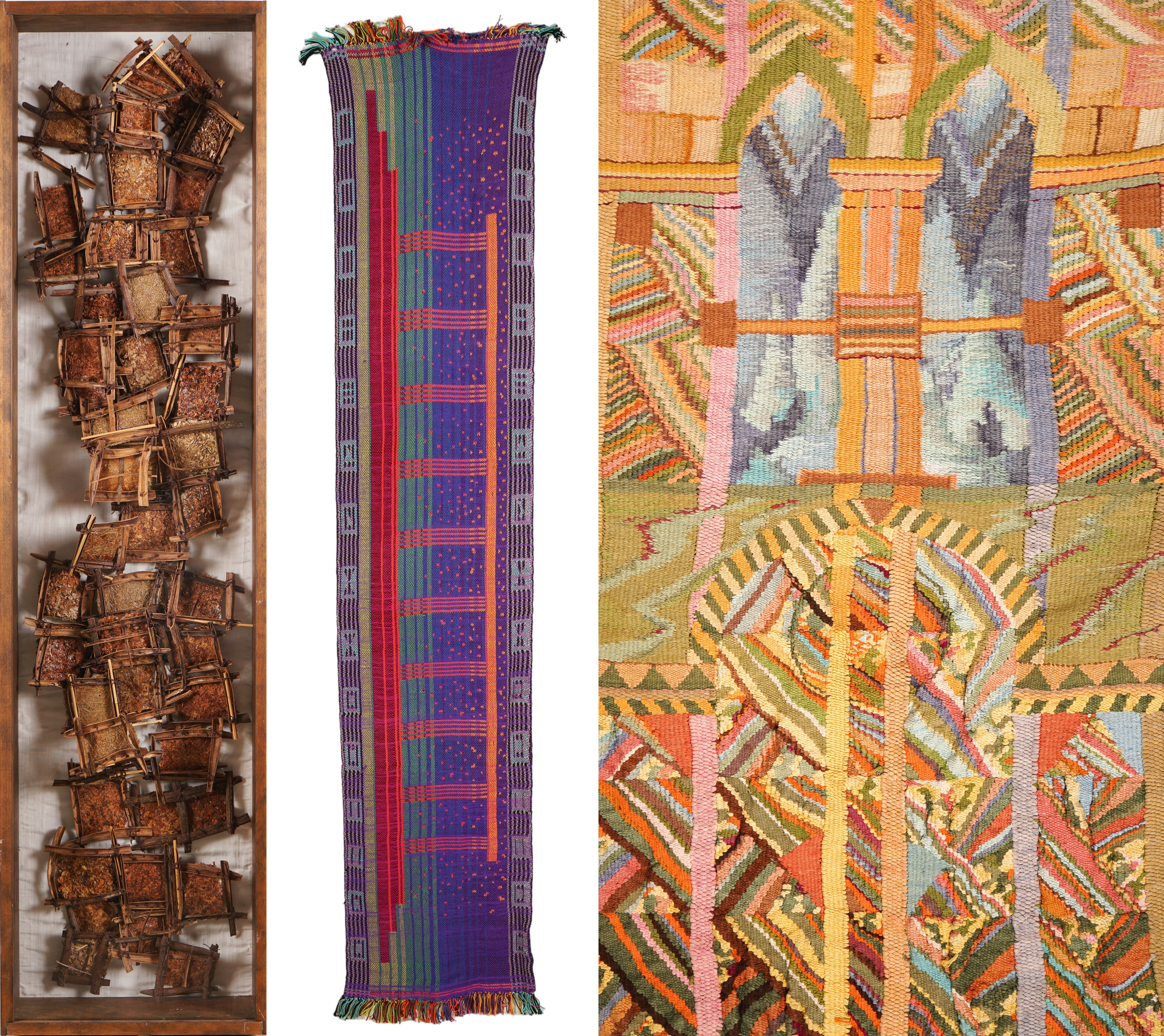 (3) Contemporary textiles & box