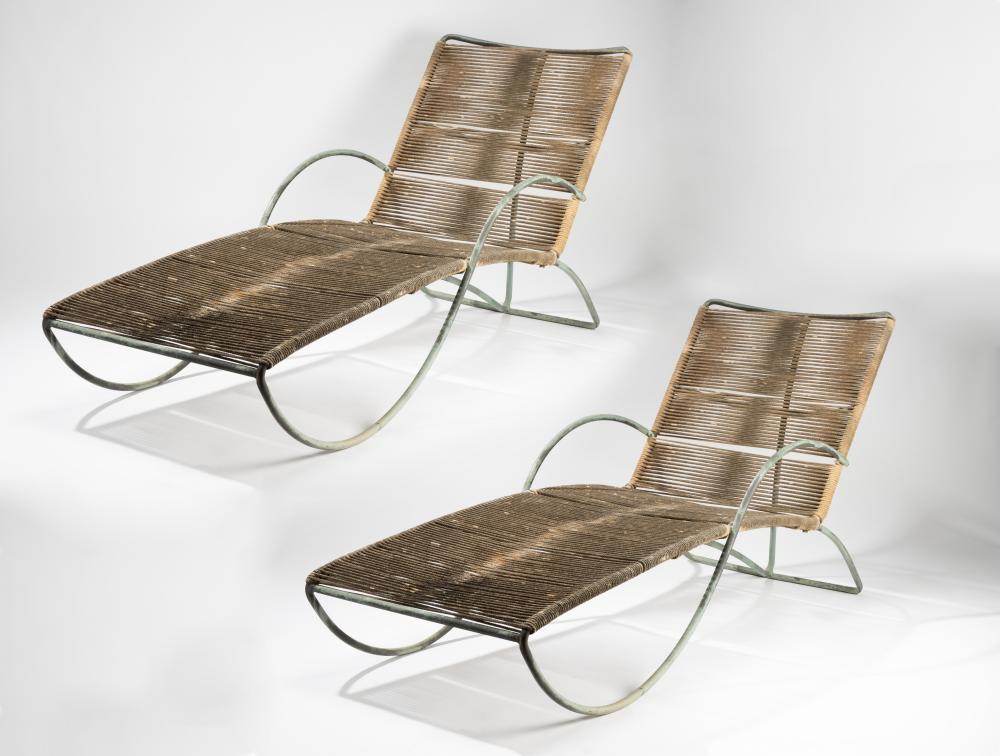 WALTER LAMB: PAIR OF CHAISE LOUNGESWalter