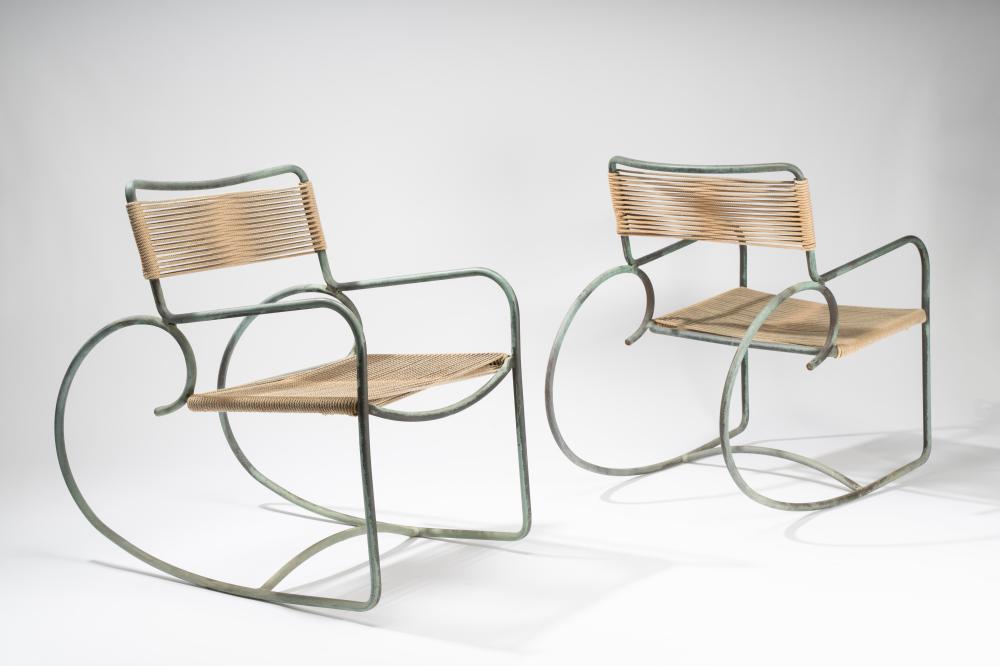 WALTER LAMB: PAIR OF ROCKING CHAIRSWalter