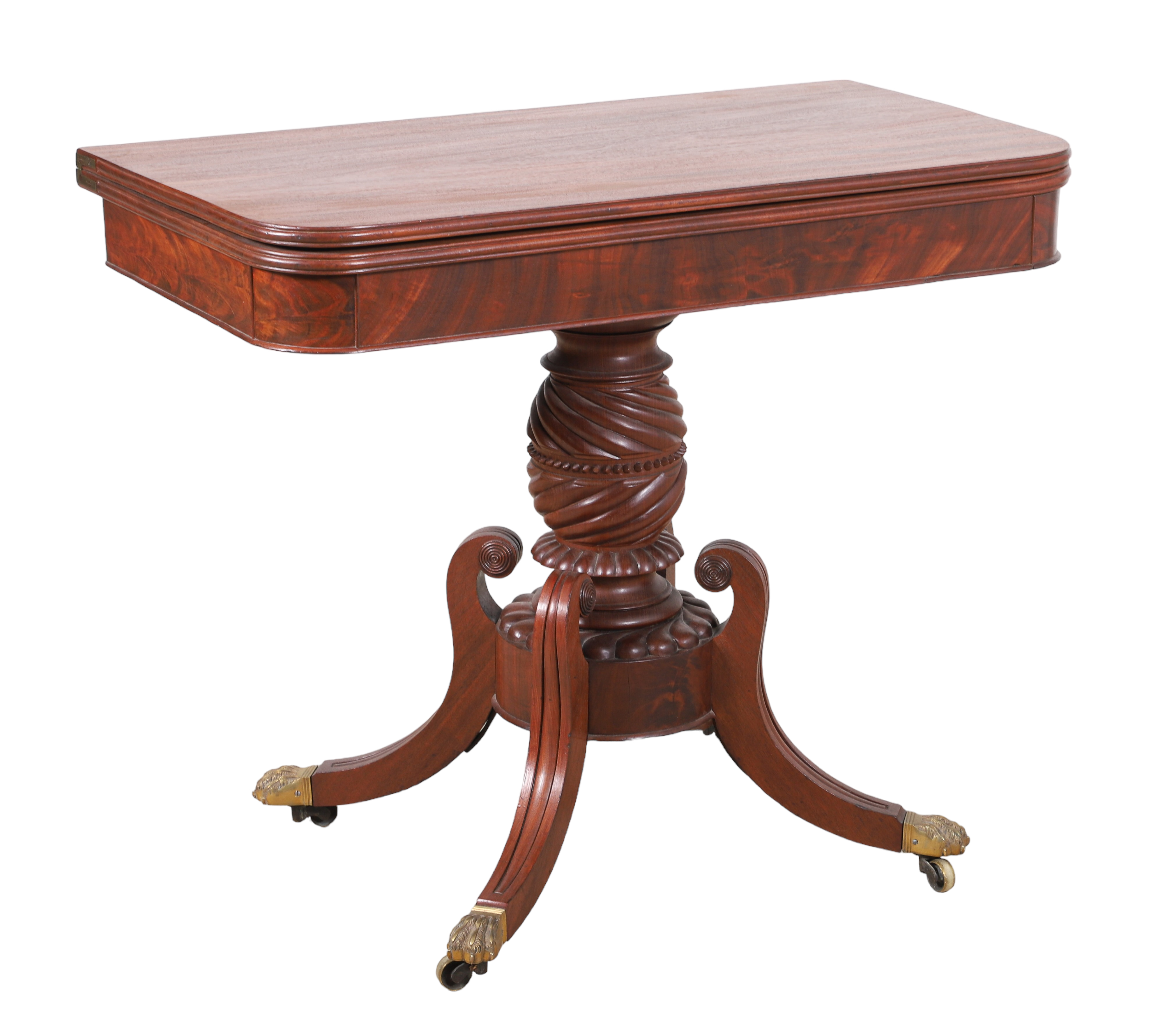 American Classical Mahogany game table,