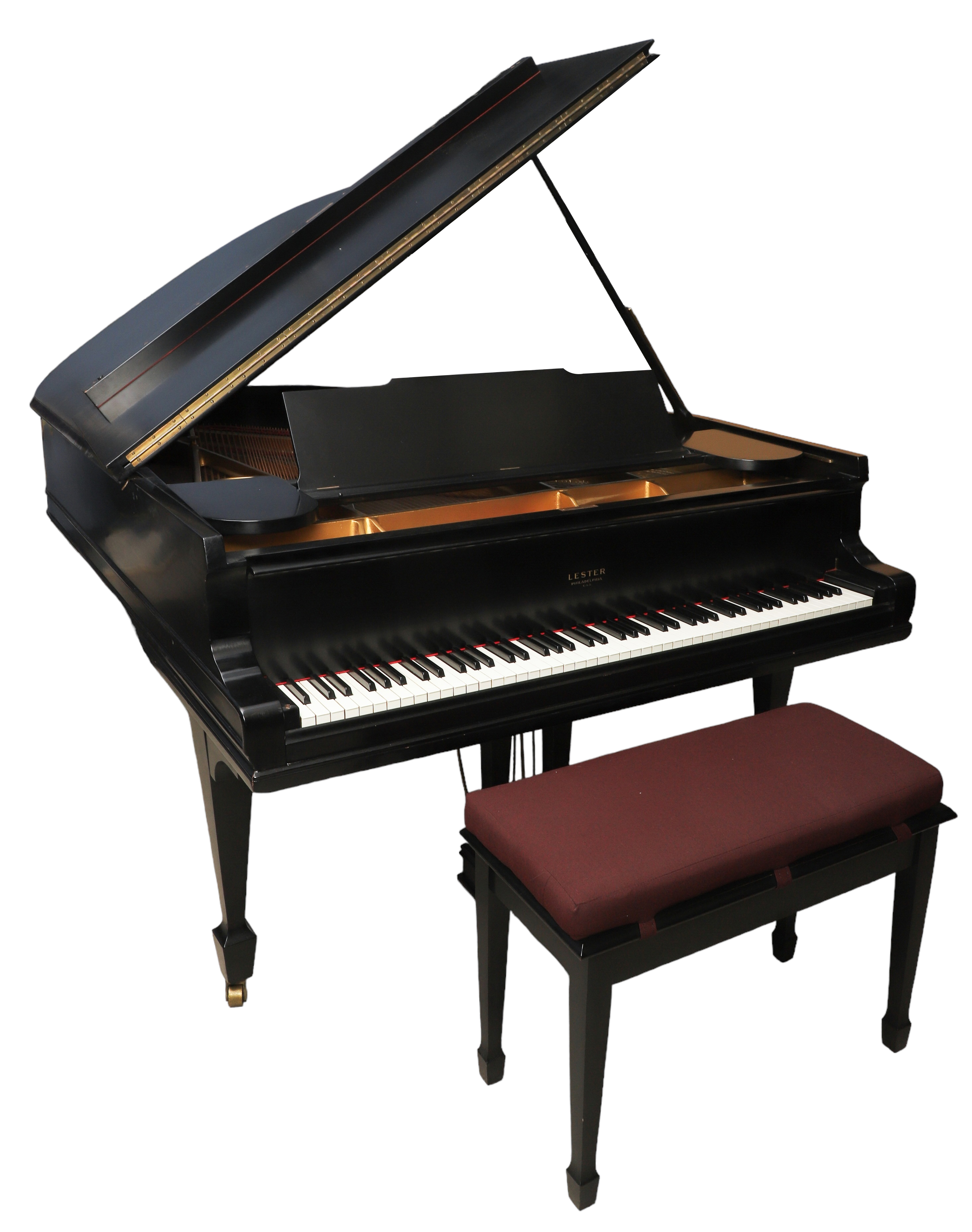 Lester Piano Co ebonized grand 308e4c