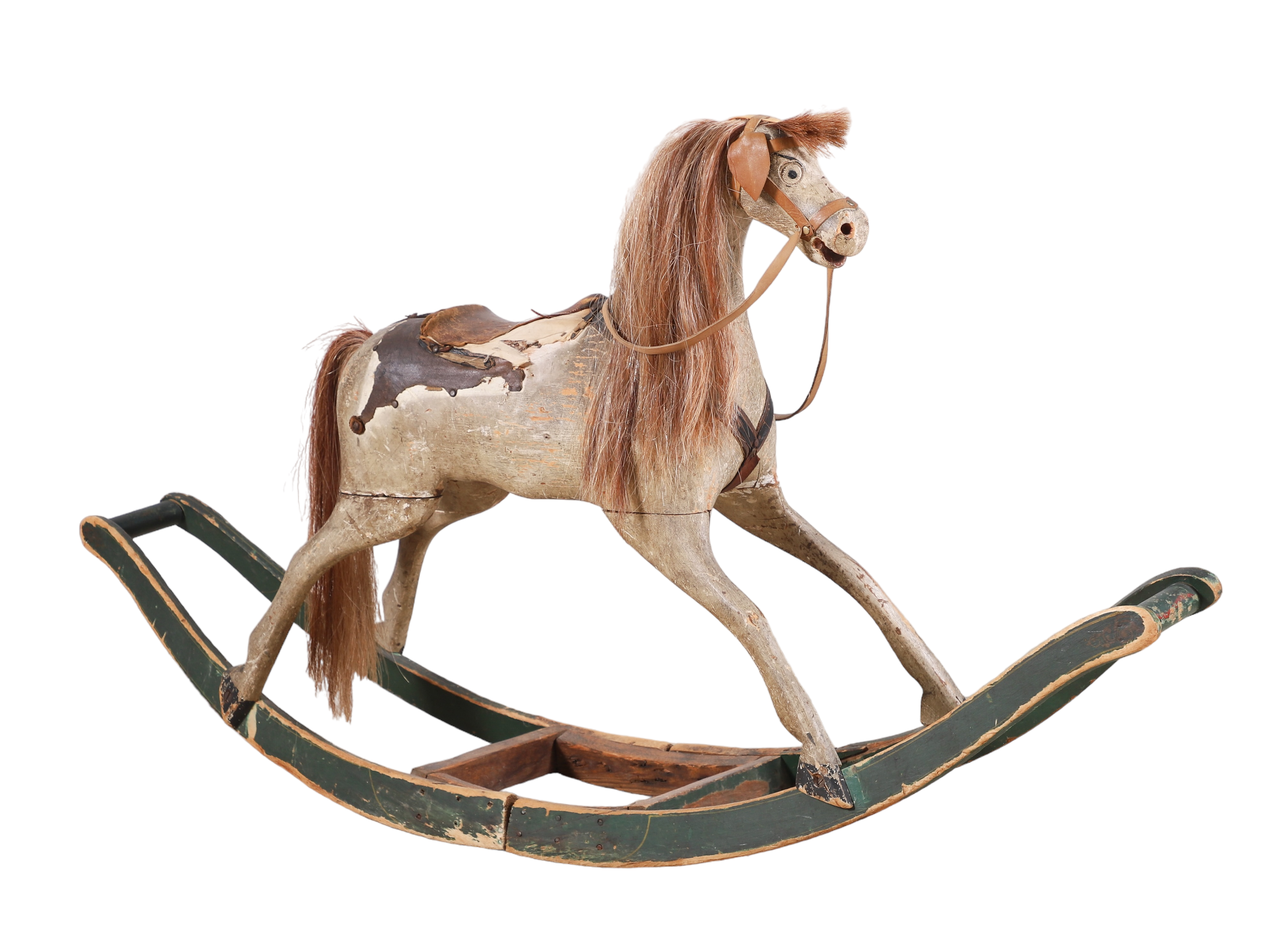 Carved & Painted Wood Rocking Horse,