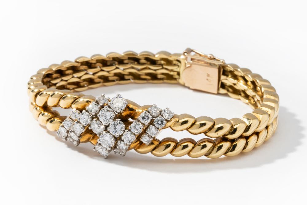 14 KARAT YELLOW GOLD AND DIAMOND