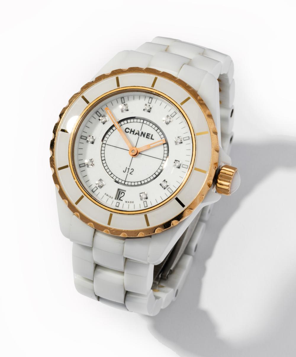 CHANEL WHITE CERAMIC J12 QUARTZ