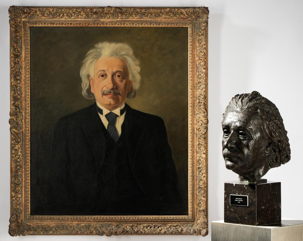 TWO PORTRAITS OF ALBERT EINSTEINTwo