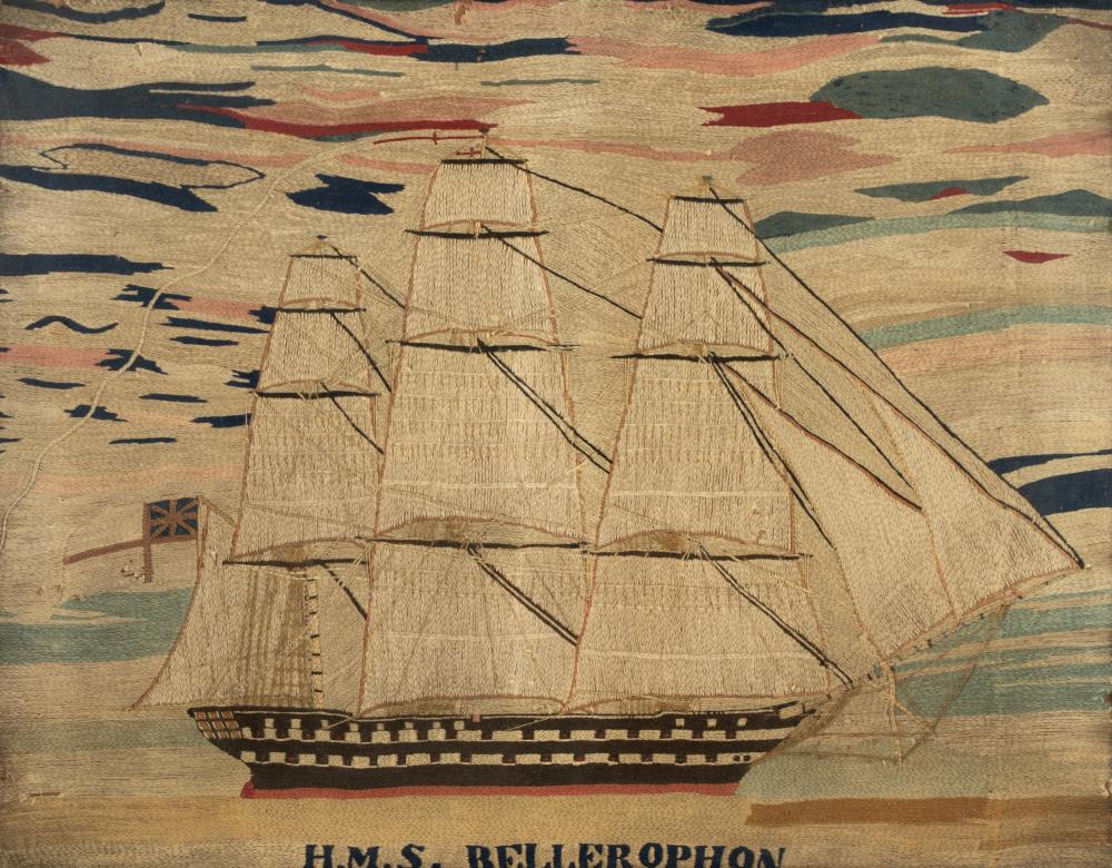 ENGLISH SAILOR S WOOLWORK PICTURE 308ef7