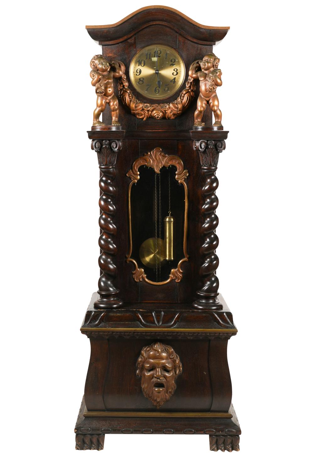 BAROQUE-STYLE CARVED TALL CASE