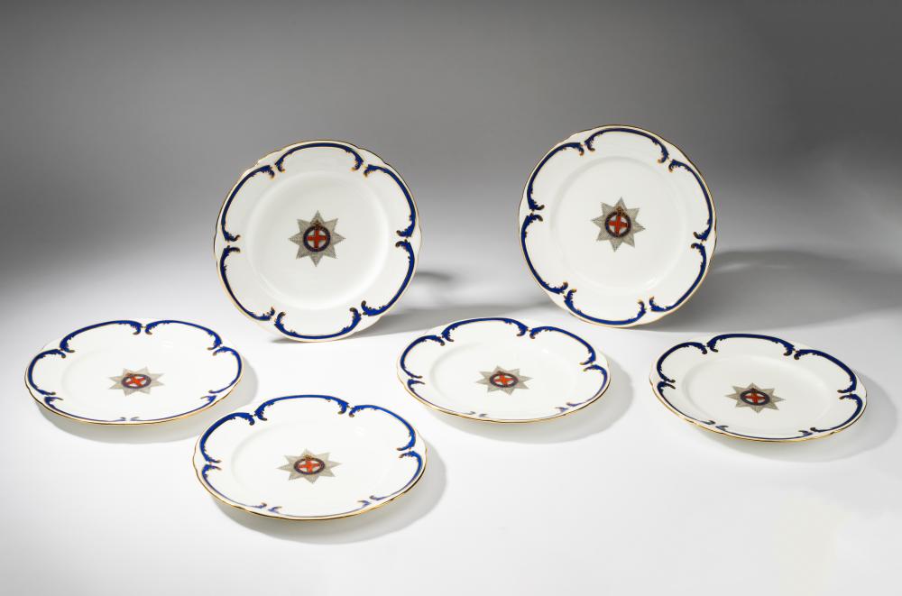 SIX VICTORIAN COALPORT ORDER OF THE