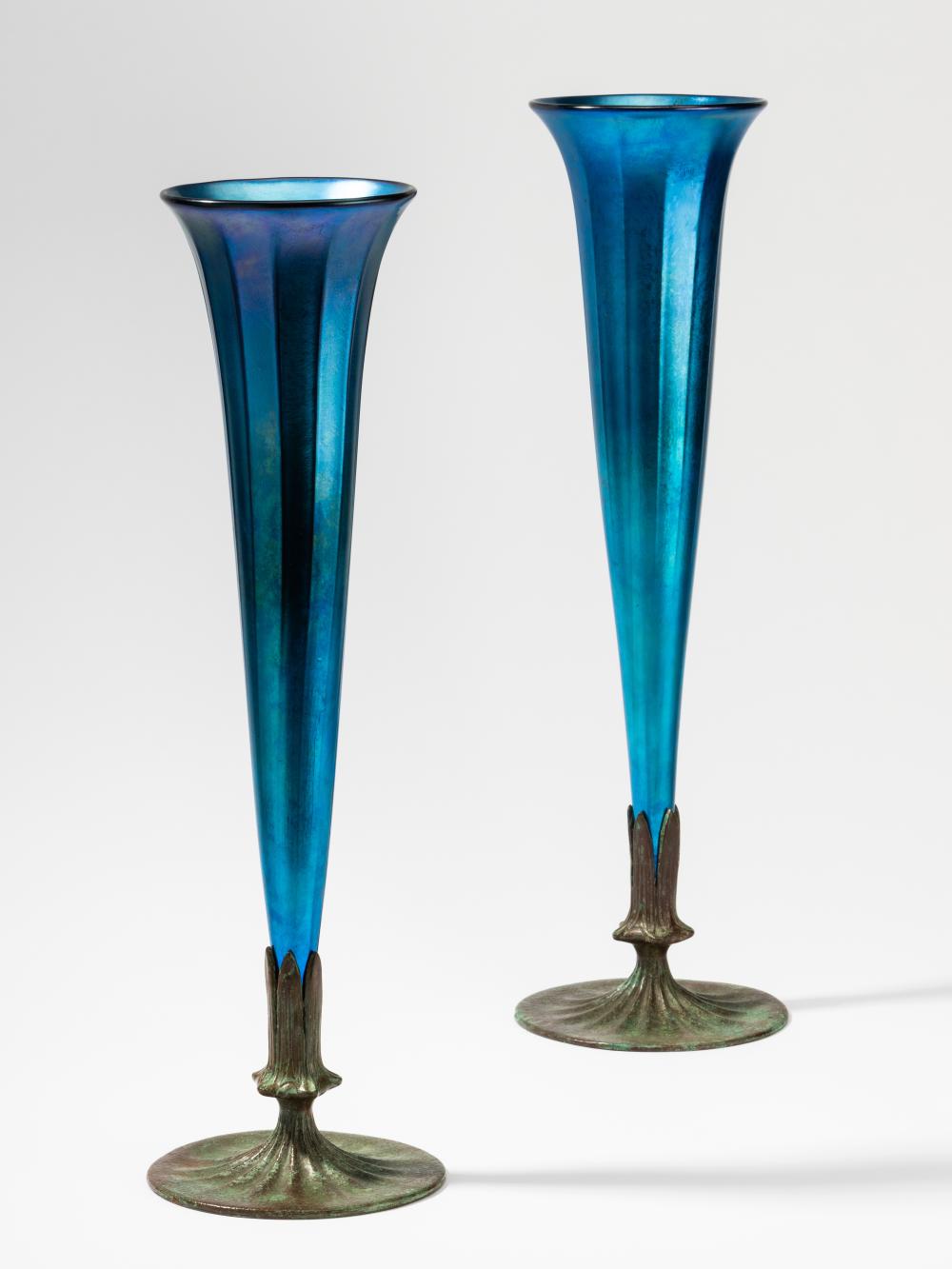 PAIR OF L C TIFFANY FAVRILE GLASS 308f1b