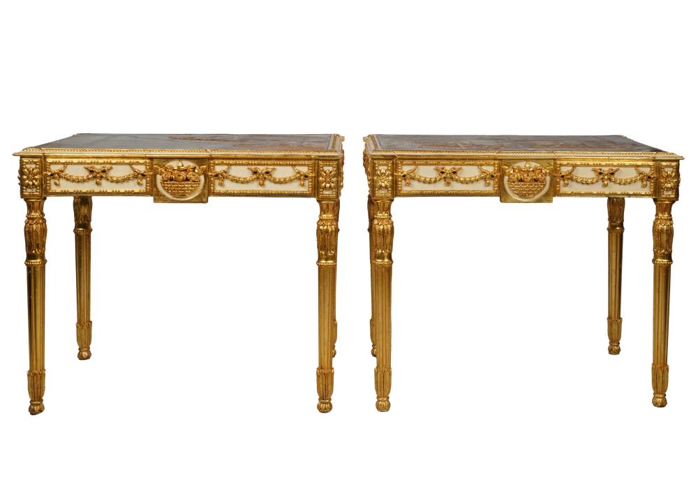 PAIR OF NEOCLASSICAL STYLE PAINTED 308f2f