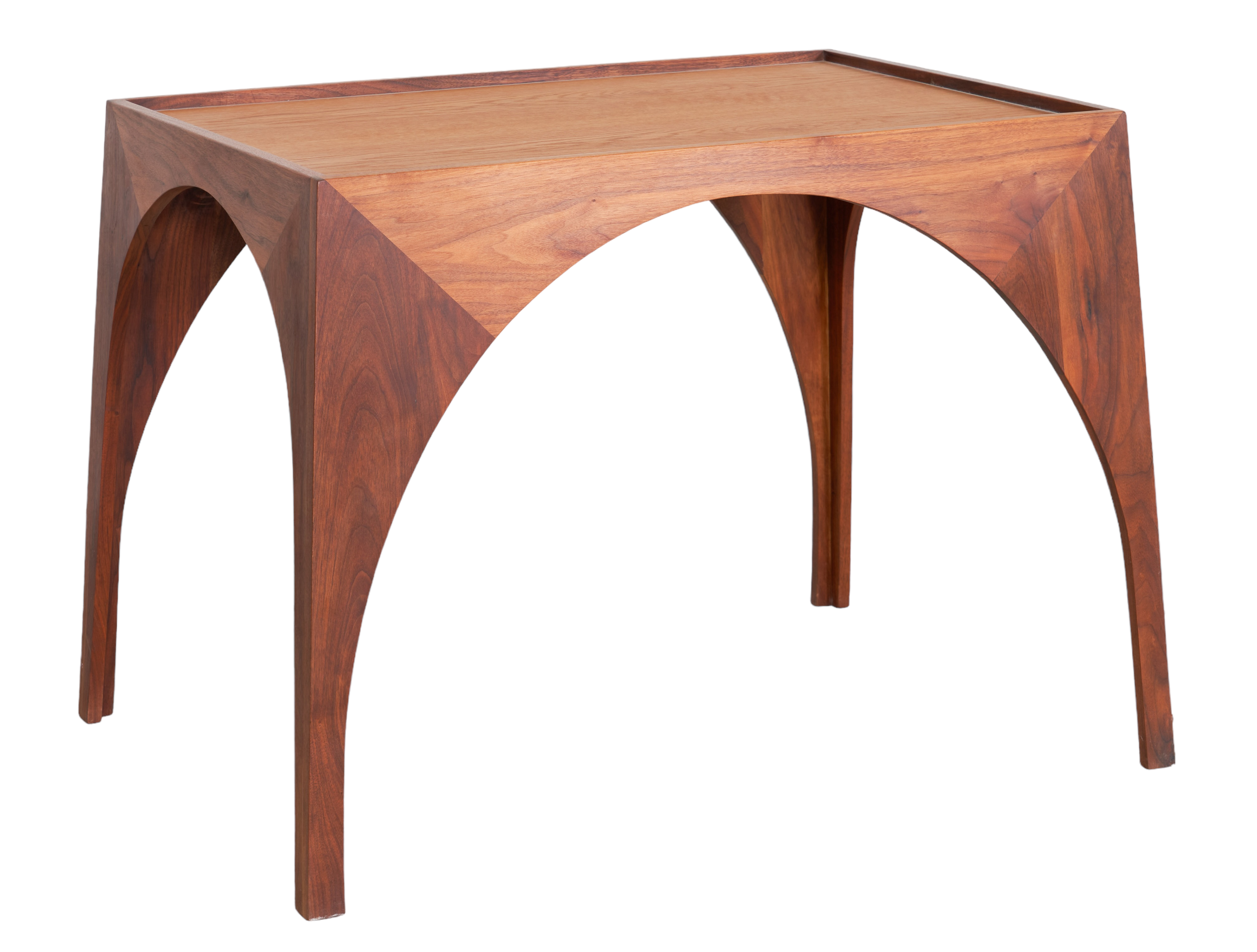 Modern Design walnut carved console