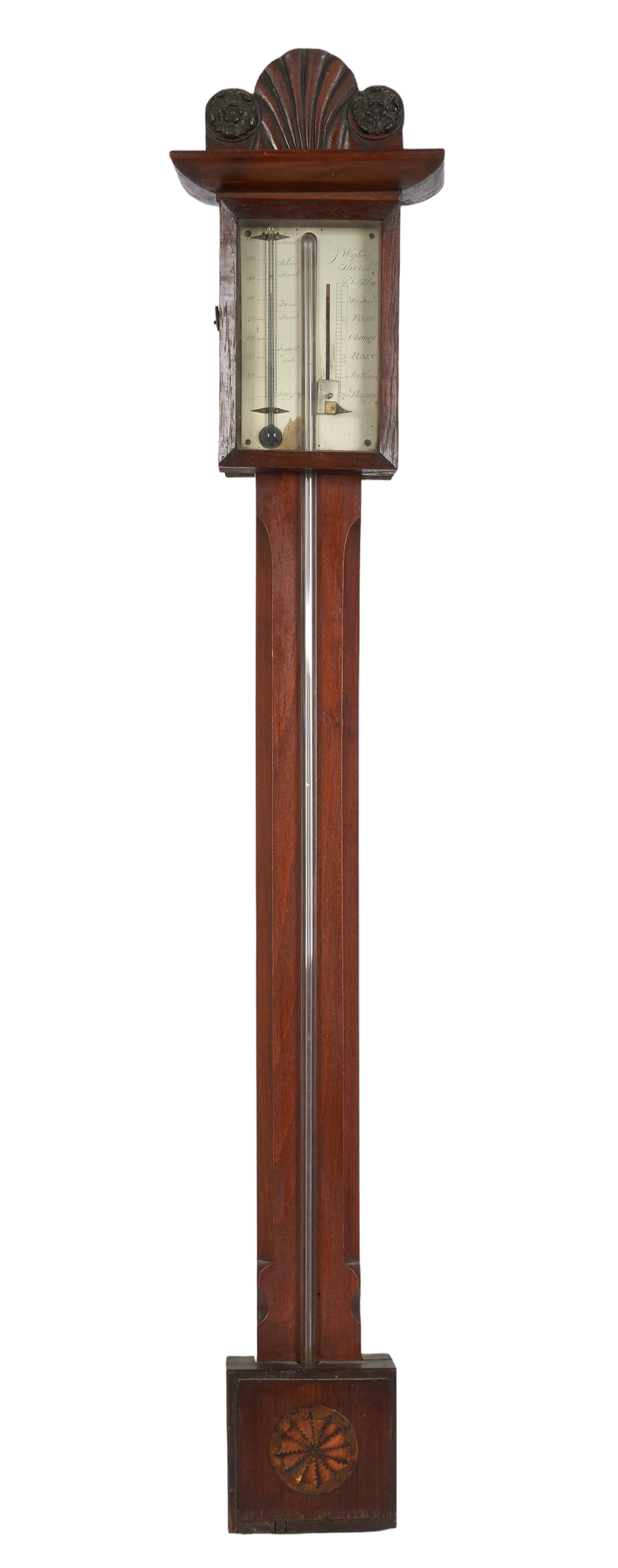 Georgian Mahogany Stick Barometer,