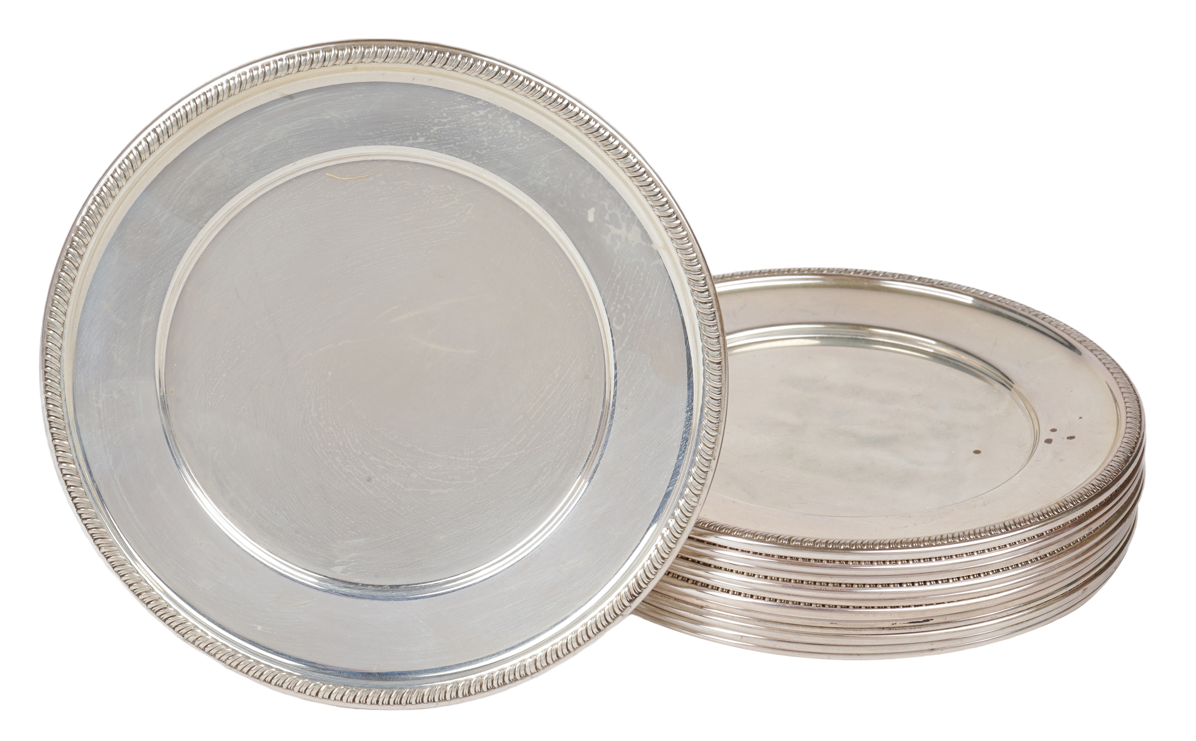 (12) Hunt Silver Co sterling bread