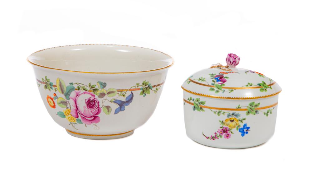 MEISSEN FLORAL PORCELAIN COVERED SUGAR